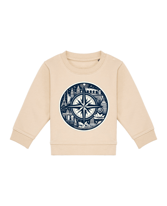 Sweatshirt bébé écoresponsable L'étoile du monde por Killmooze