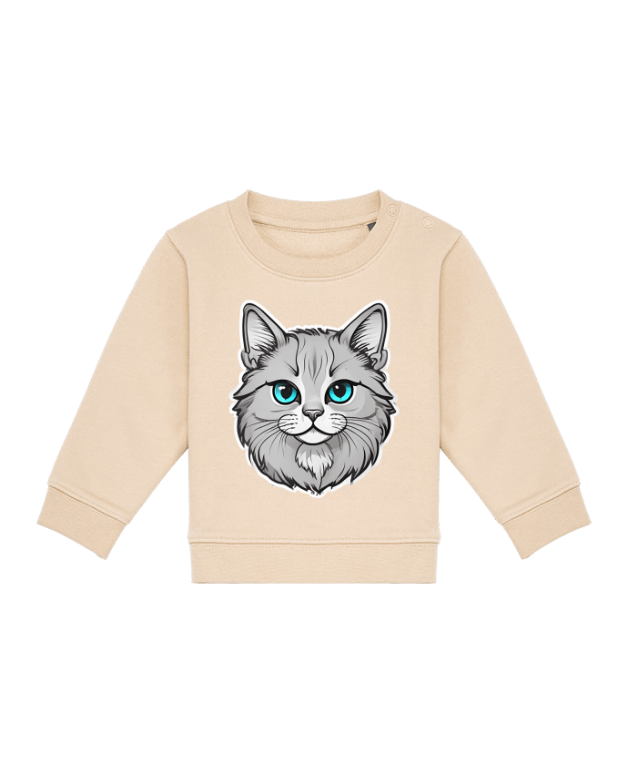 Sweat bébé Tete de chat par SG LXXXIII