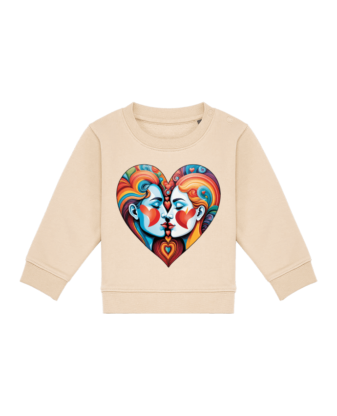Sweat bébé MULTICOLOR HEART par 33designerarte