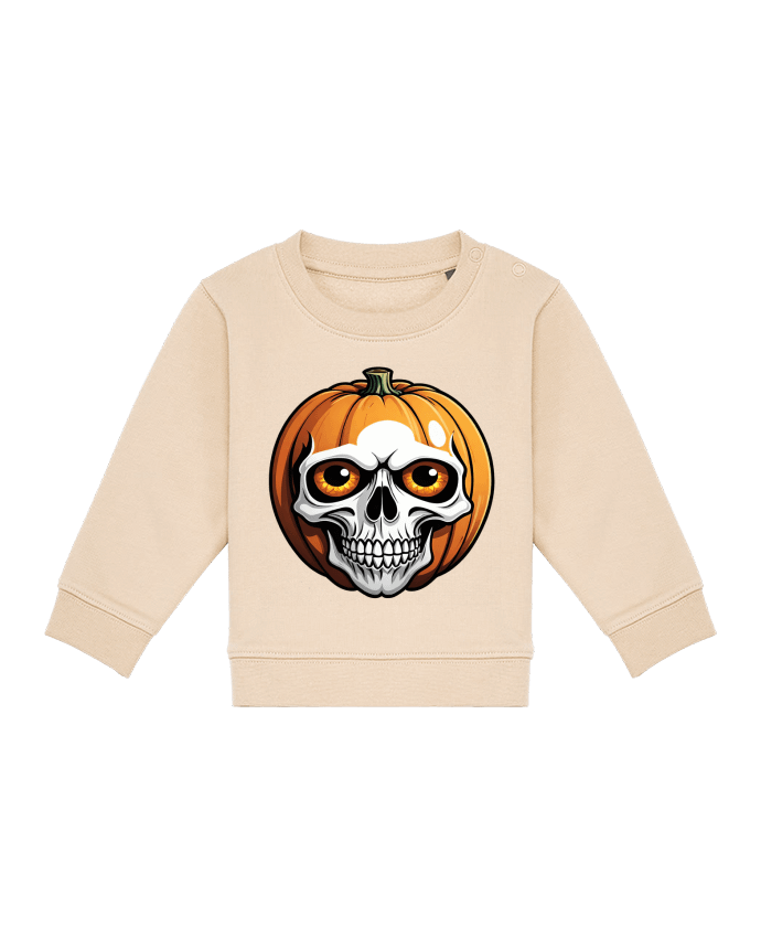 Sweat bébé CITROUILLE AVEC CRÂNE par 33designerarte