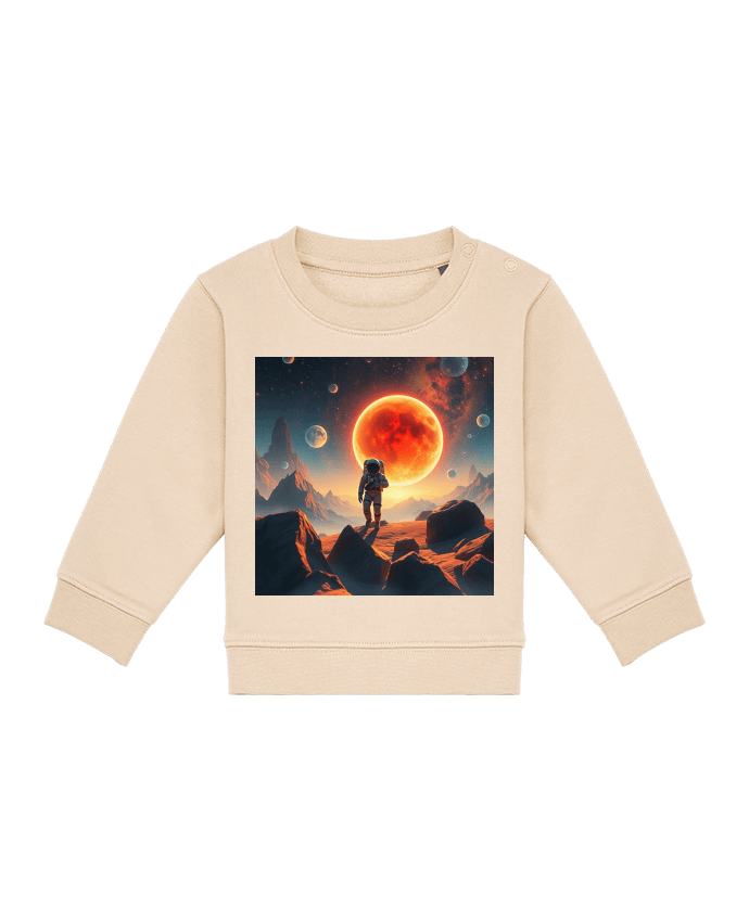 Sweatshirt bébé écoresponsable space by design.aurora