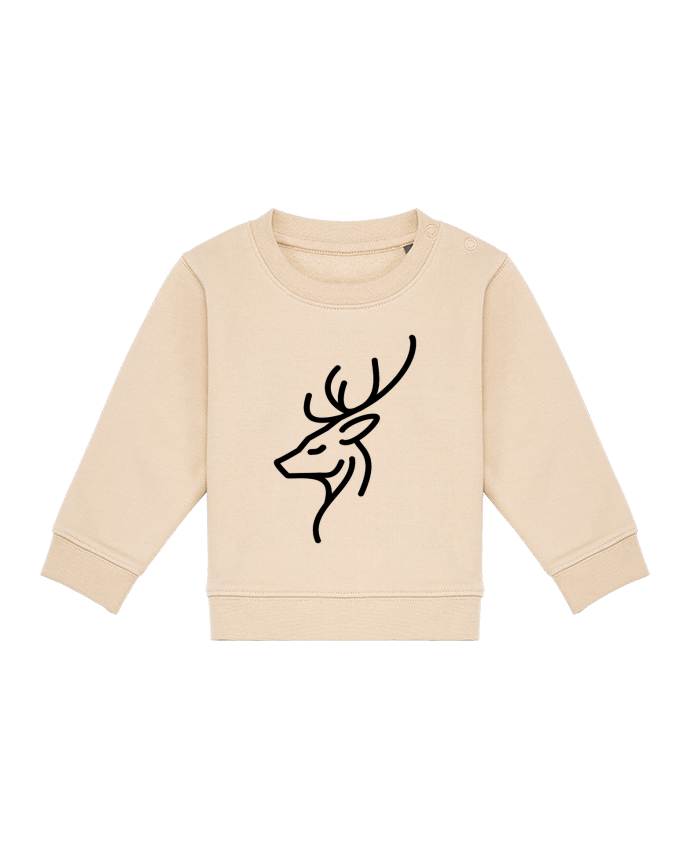 Sweat bébé Design Renne sublime, élégance minimaliste par Bobraïs