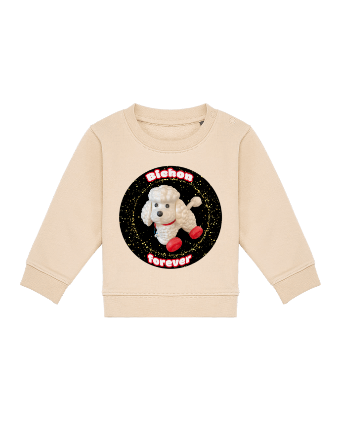 Sweat bébé Bichon forever paillettes par Unik&moi