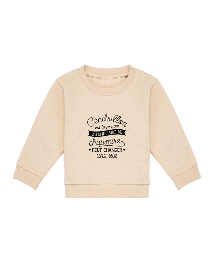 Sweatshirt bébé écoresponsable Cendrillon et chaussure cadeau by Original t-shirt