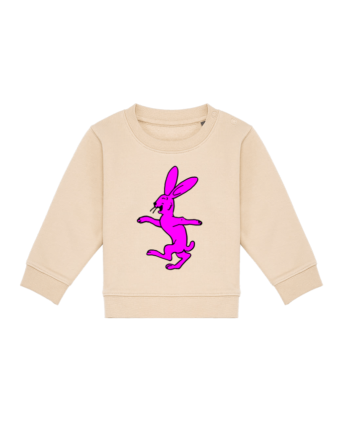 Sweat bébé Tee shirt Lapin rose joyeux par Comix-tees
