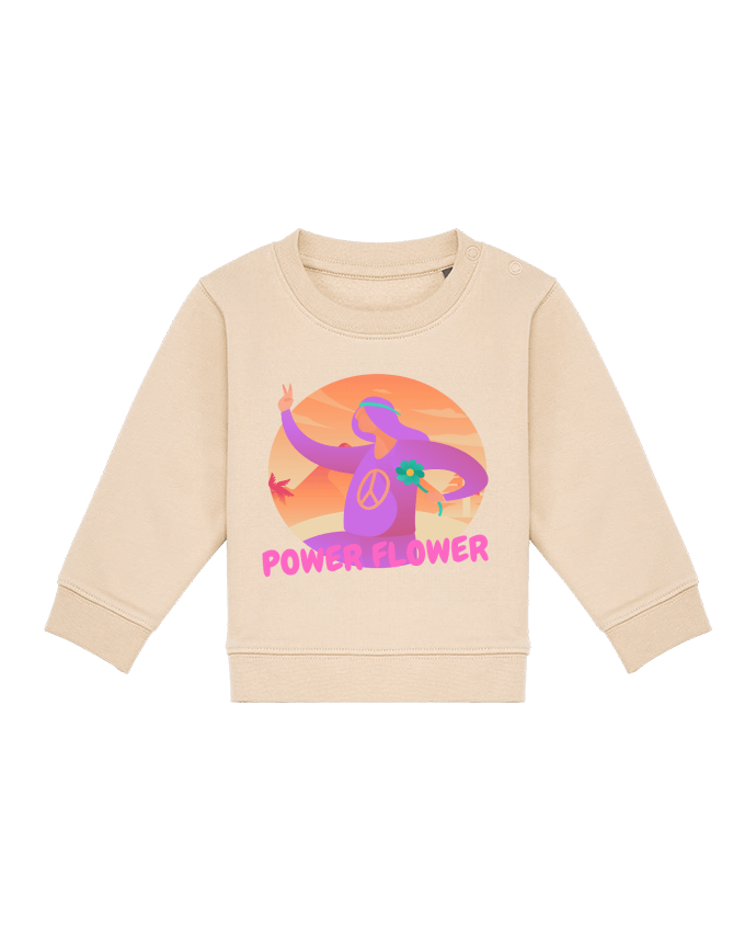 Sweat bébé POWER FLOWER par Studio PauseDev