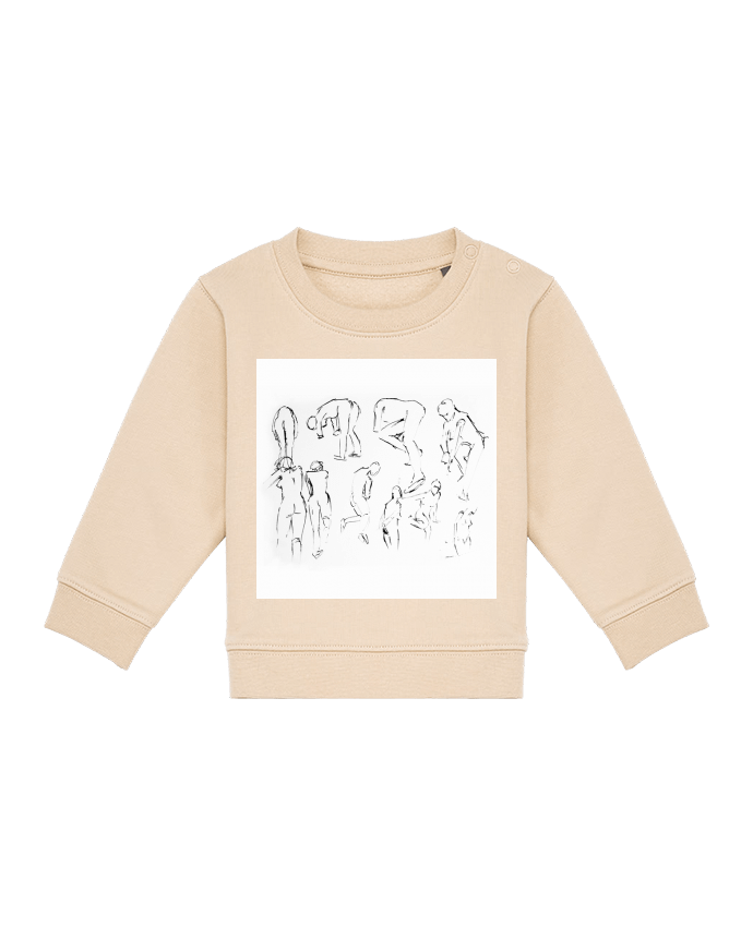 Sweat bébé Dessins rapides de silhouettes au pinceau par Simple Art