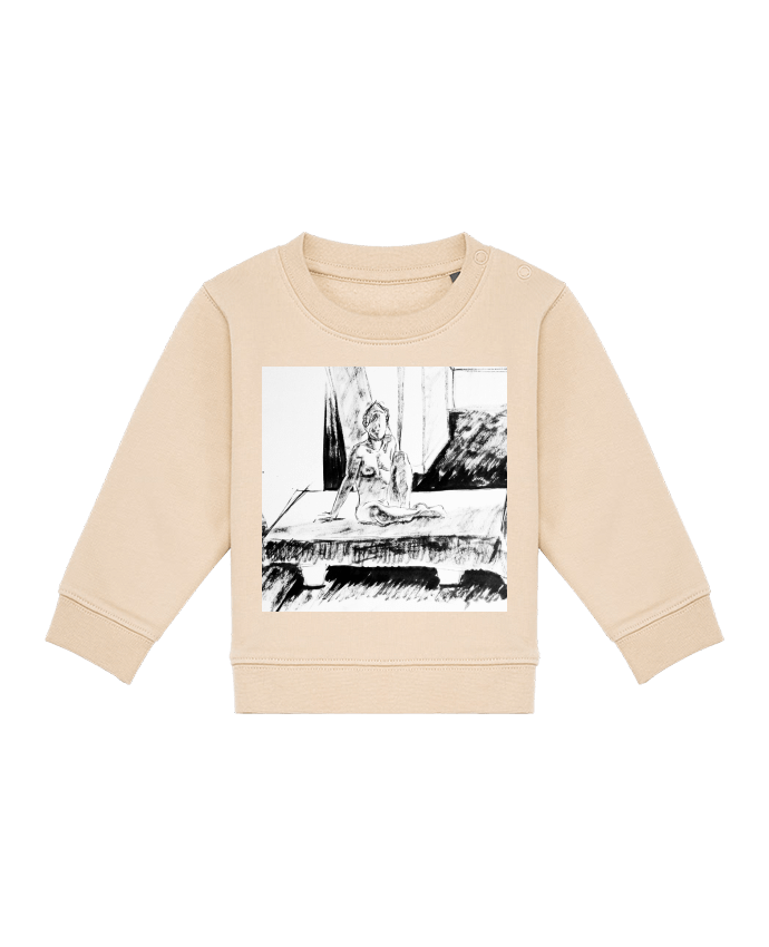 Sweat bébé Dessin noir et blanc d'une femme nue par Simple Art