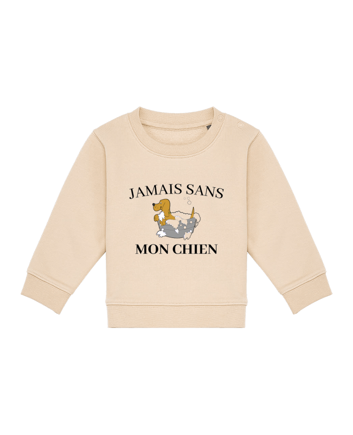 Sweat bébé Jamais sans mon chien par Frenchydesign