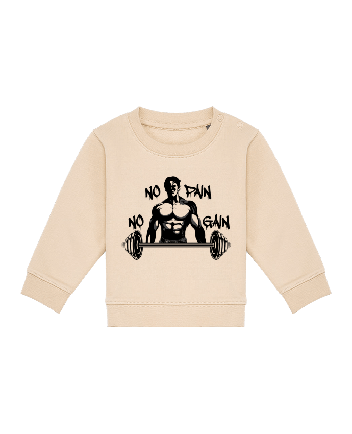 Sweat bébé GYM NO PAIN NO GAIN par Nankurunaisa