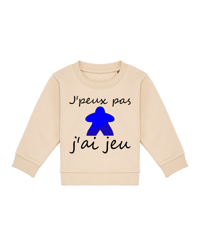 Sweat bébé j'peux pas j'ai jeu meeple bleu par Le Repaire des Joueurs