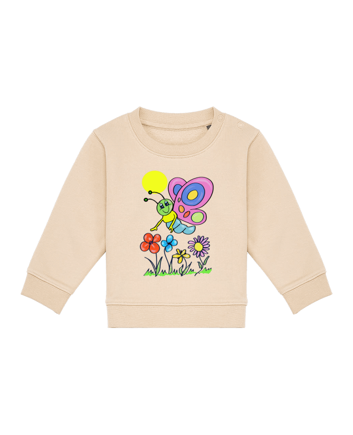 Sweat bébé Papillon et fleurs enfant. par Bief Designs.