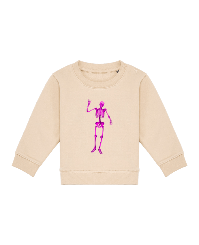 Sweat bébé Squelette violet salut sur fond noir par                               