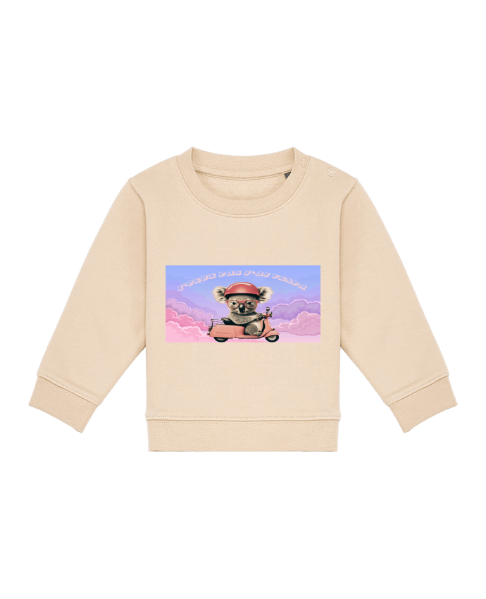 Sweat bébé Koala sur un scooter rose par mapetitefleur