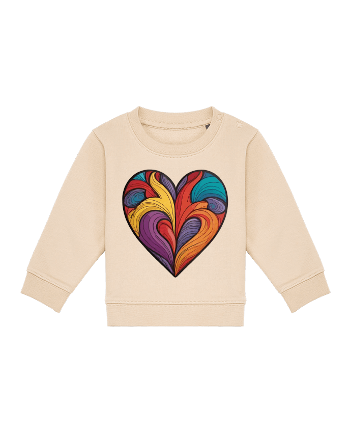 Sweat bébé COEUR MULTICOLORE par 33designerarte
