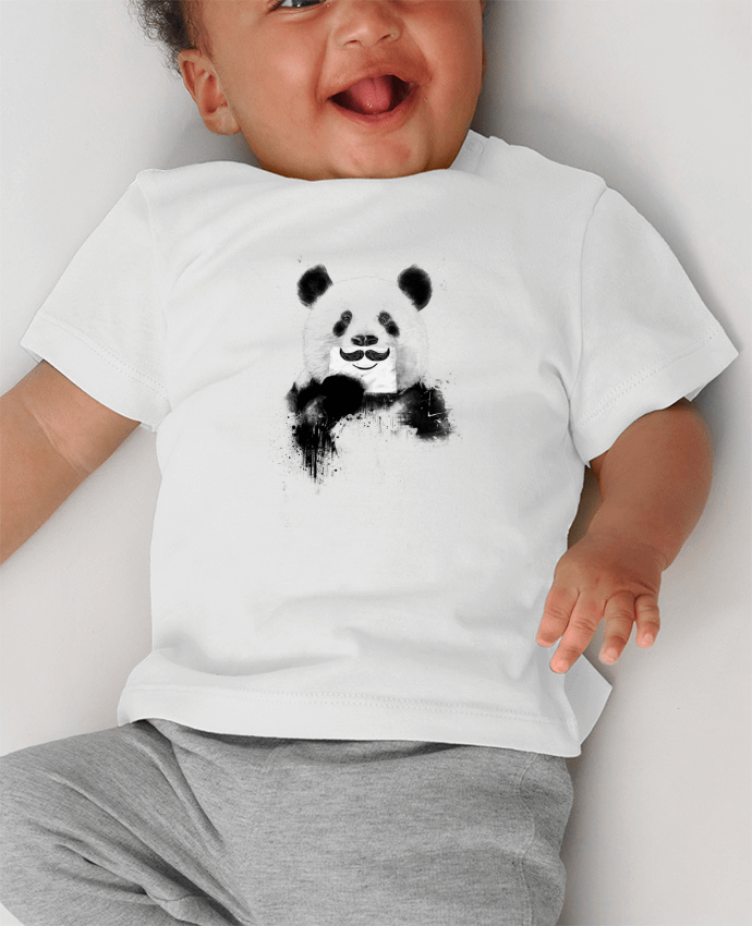 T-shirt bébé Funny Panda Balàzs Solti manches courtes du designer Balàzs Solti
