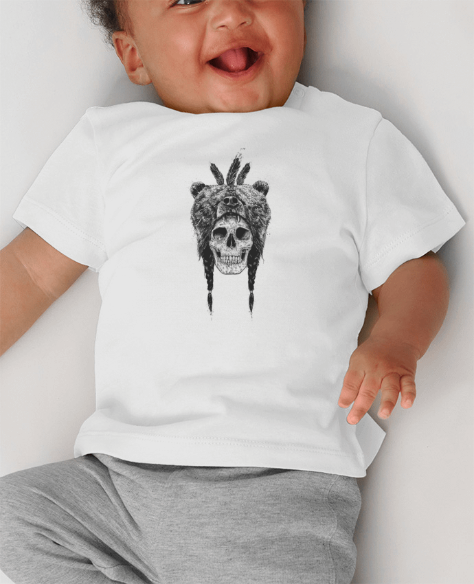 Camiseta Bebé Manga Corta con Botones a Presión Dead Shaman manches courtes du designer Balàzs Solti