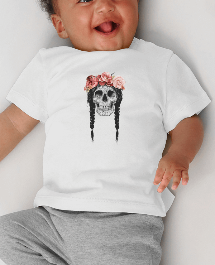 T-shirt bébé Festival Skull manches courtes du designer Balàzs Solti