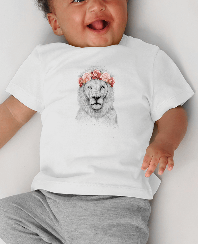 T-shirt bébé Festival Lion manches courtes du designer Balàzs Solti