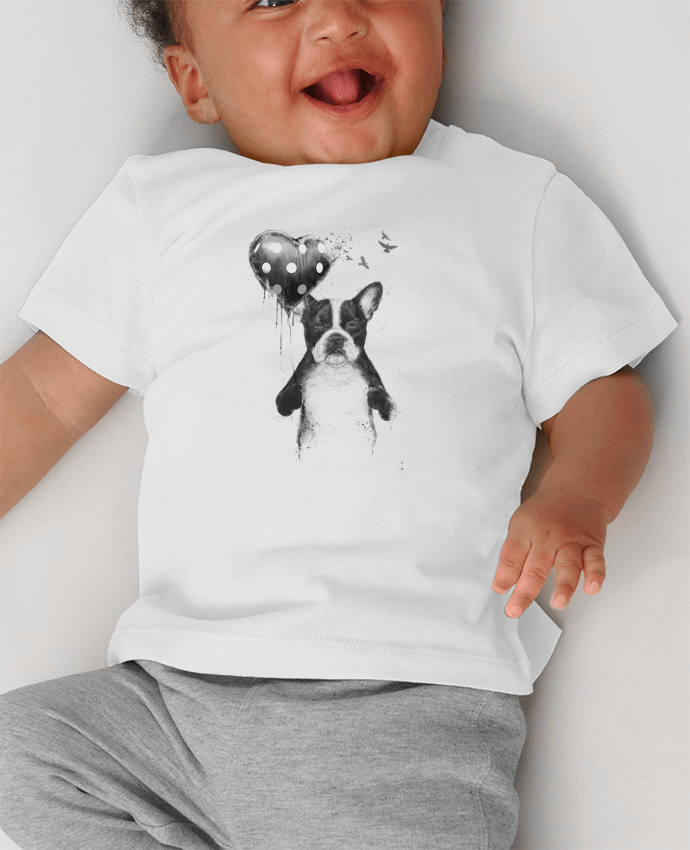 T-shirt bébé my_heart_goes_boom manches courtes du designer Balàzs Solti