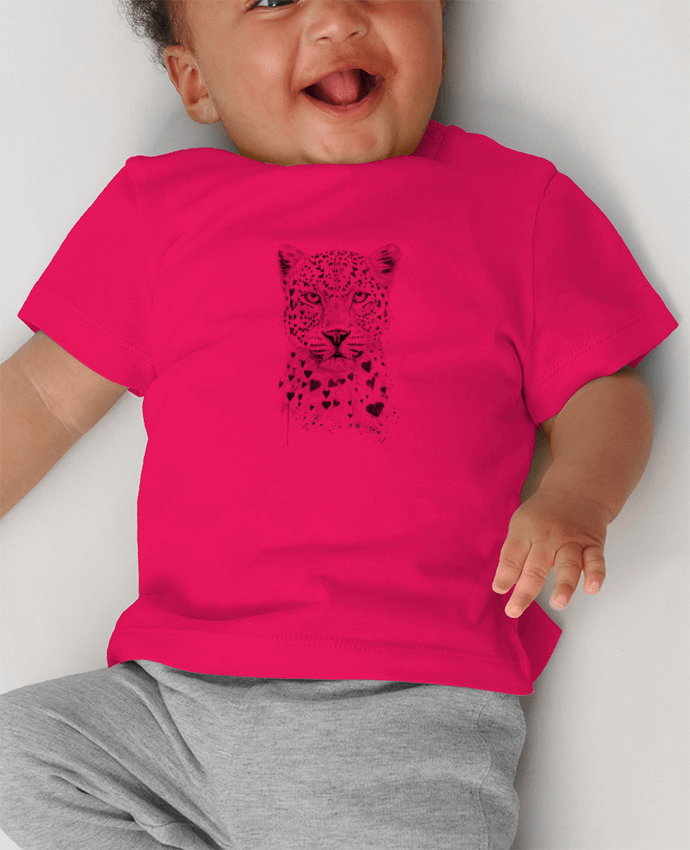 T-shirt bébé lovely_leopard manches courtes du designer Balàzs Solti