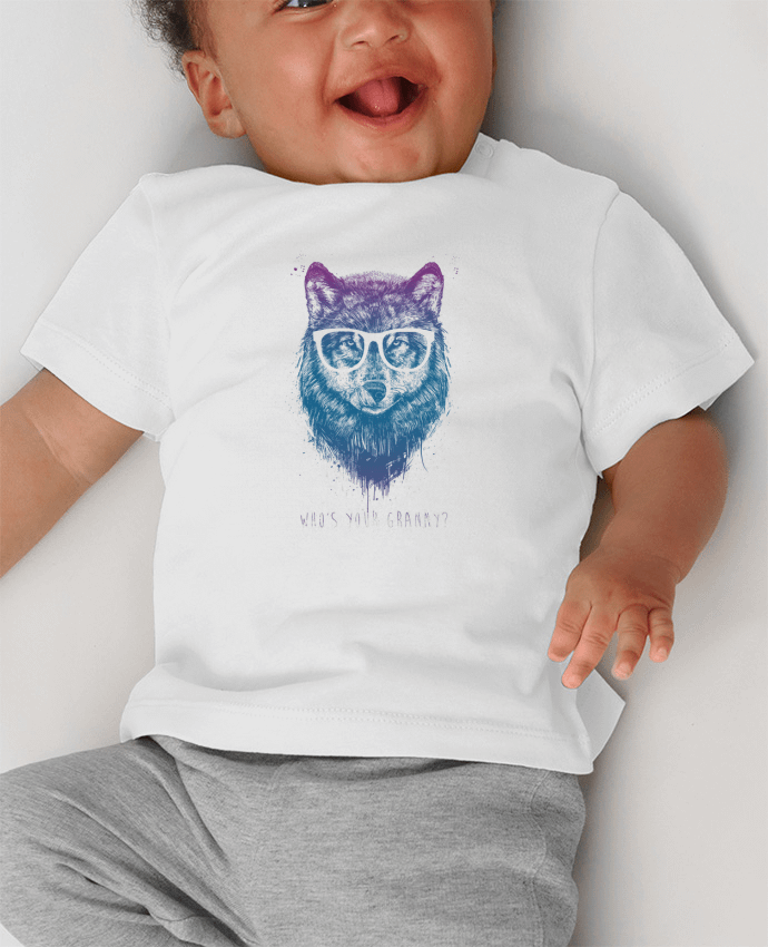 T-shirt bébé whos_your_granny manches courtes du designer Balàzs Solti