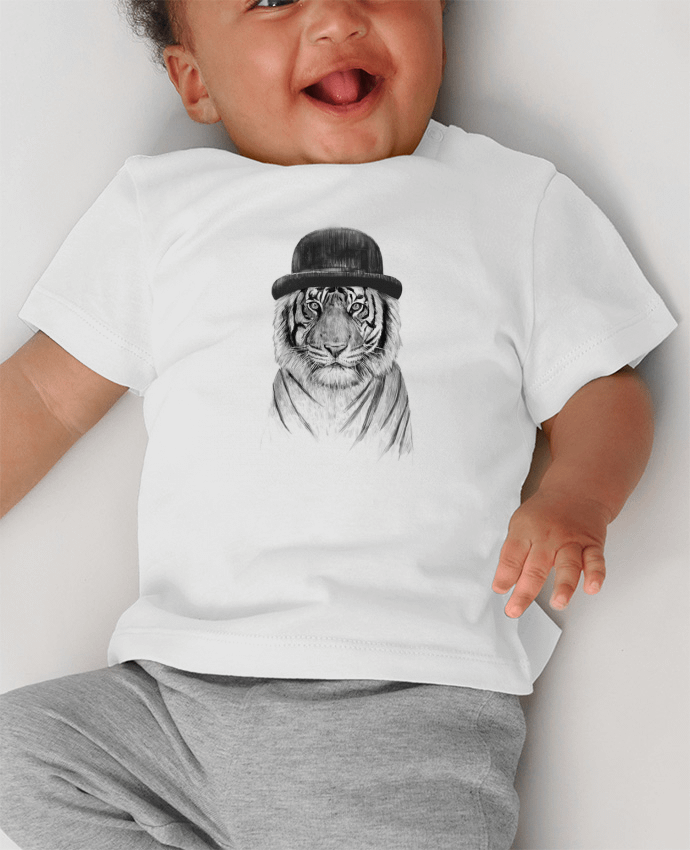 T-shirt bébé welcome-to-jungle-bag manches courtes du designer Balàzs Solti