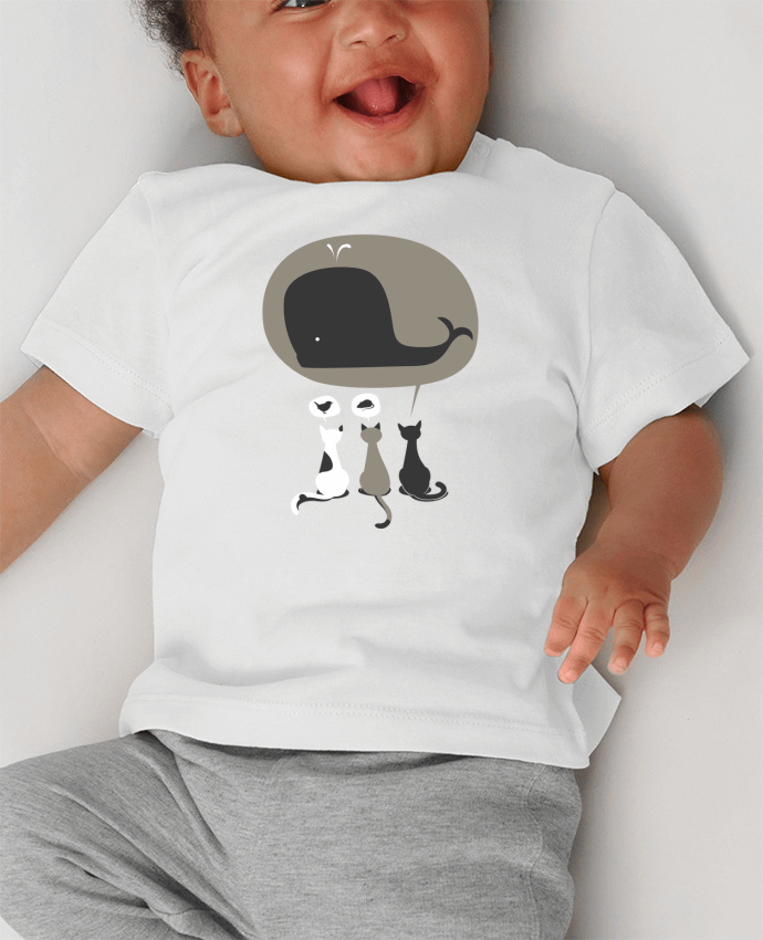 T-shirt bébé Dream Big manches courtes du designer flyingmouse365
