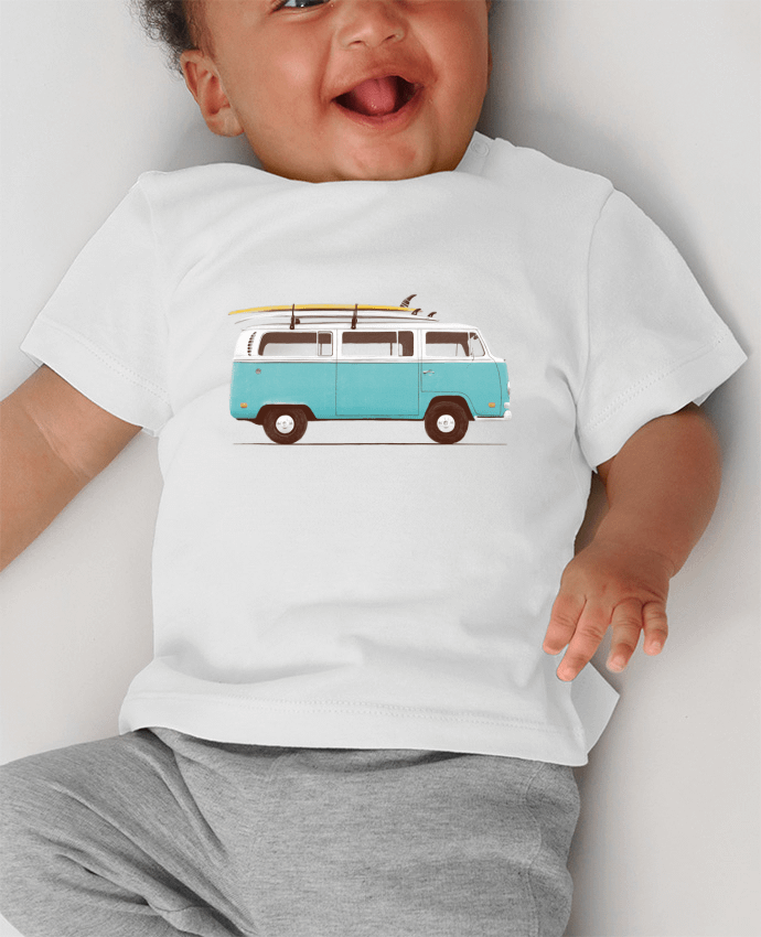 T-shirt bébé Blue van manches courtes du designer Florent Bodart