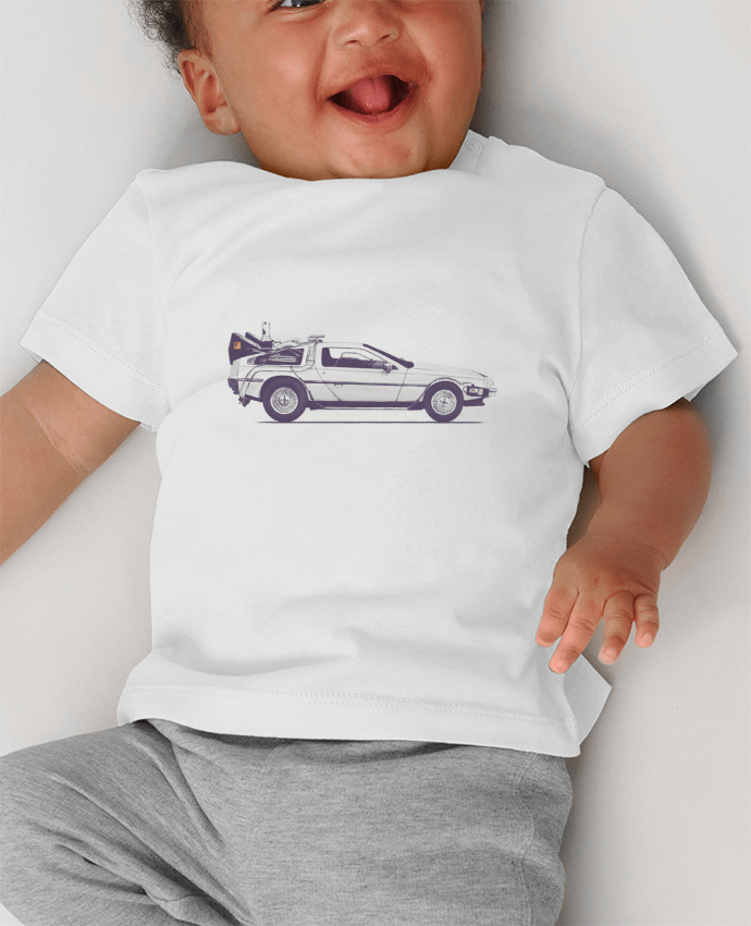 Tee Shirt Baby short-sleeved with pressure Dolorean manches courtes du designer Florent Bodart