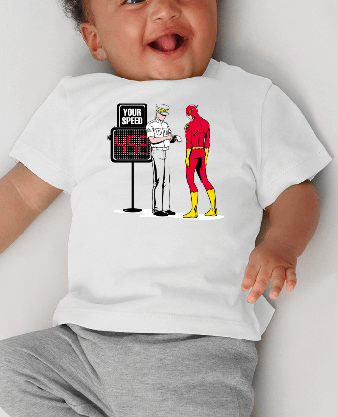 T-shirt bébé Speed Trap manches courtes du designer flyingmouse365