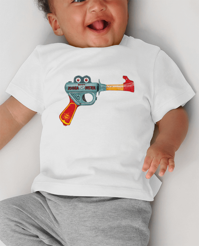 T-shirt bébé Gun Toy manches courtes du designer Florent Bodart