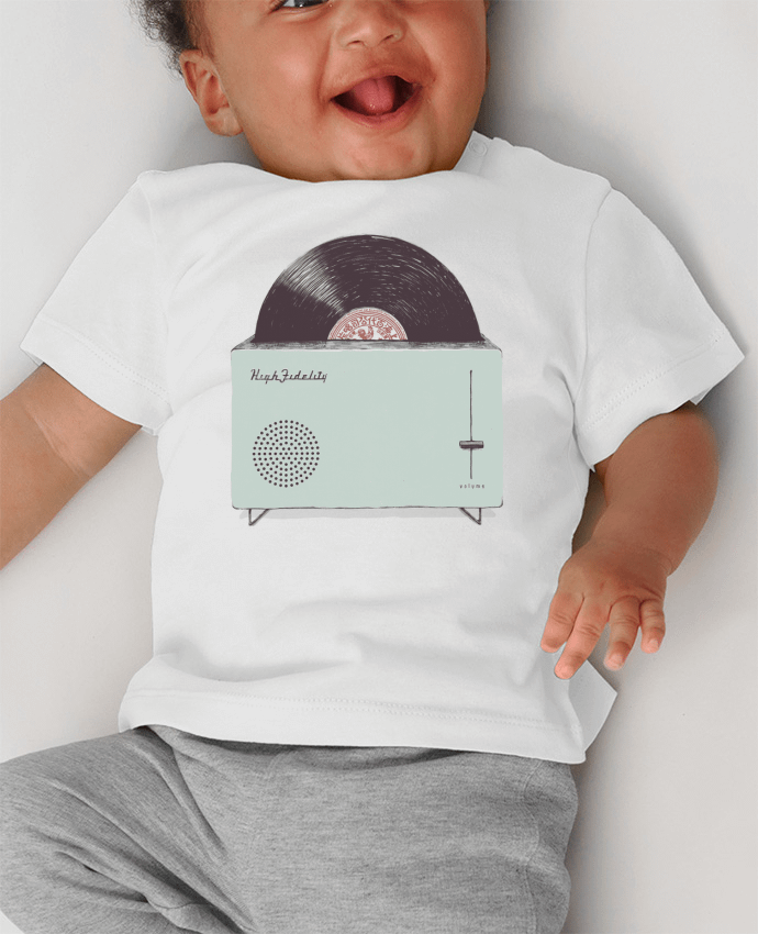 T-shirt bébé High Fidelity manches courtes du designer Florent Bodart