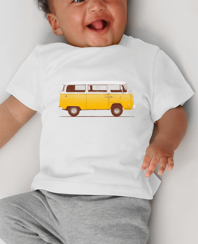 T-shirt bébé Yellow Van manches courtes du designer Florent Bodart