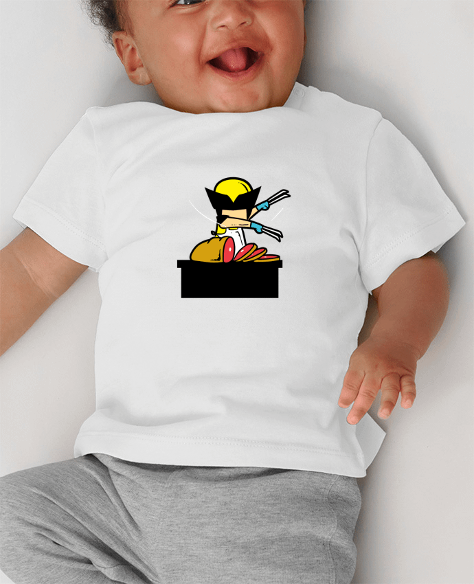 T-shirt bébé Meat Shop manches courtes du designer flyingmouse365
