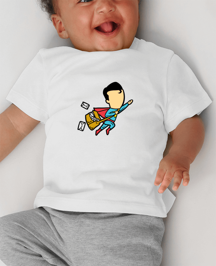T-shirt bébé Post manches courtes du designer flyingmouse365