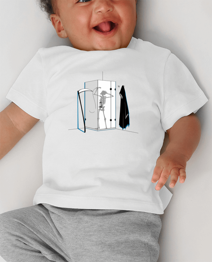 T-shirt bébé Shower Time manches courtes du designer flyingmouse365
