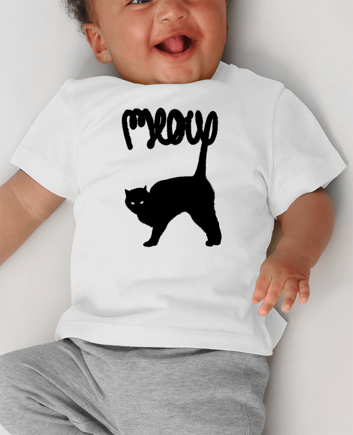T-shirt bébé Meow manches courtes du designer Florent Bodart