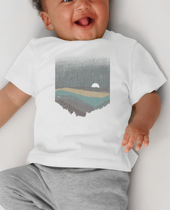 T-shirt bébé Moonrise Color manches courtes du designer Florent Bodart