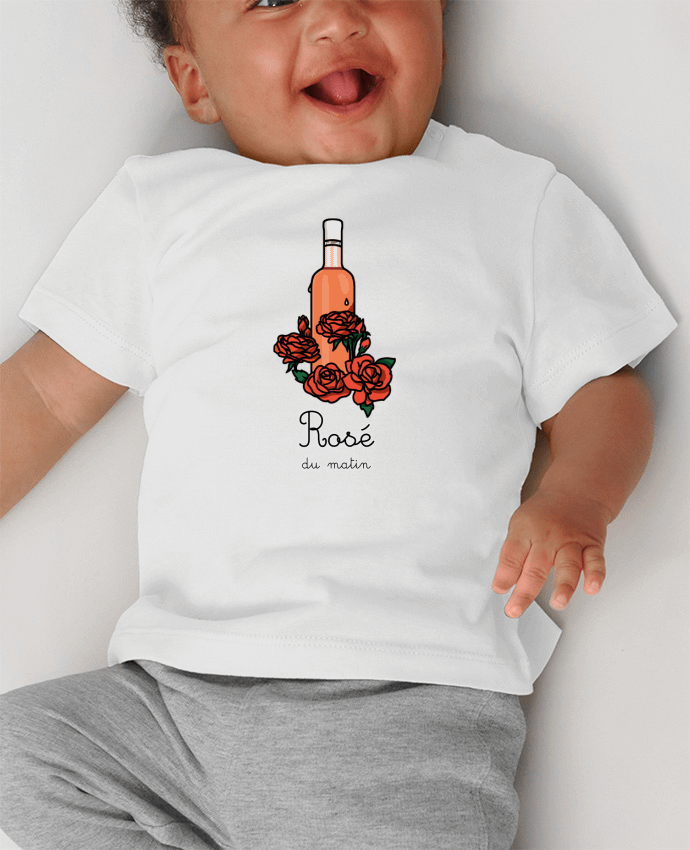 T-shirt bébé Rosé du matin manches courtes du designer tattooanshort