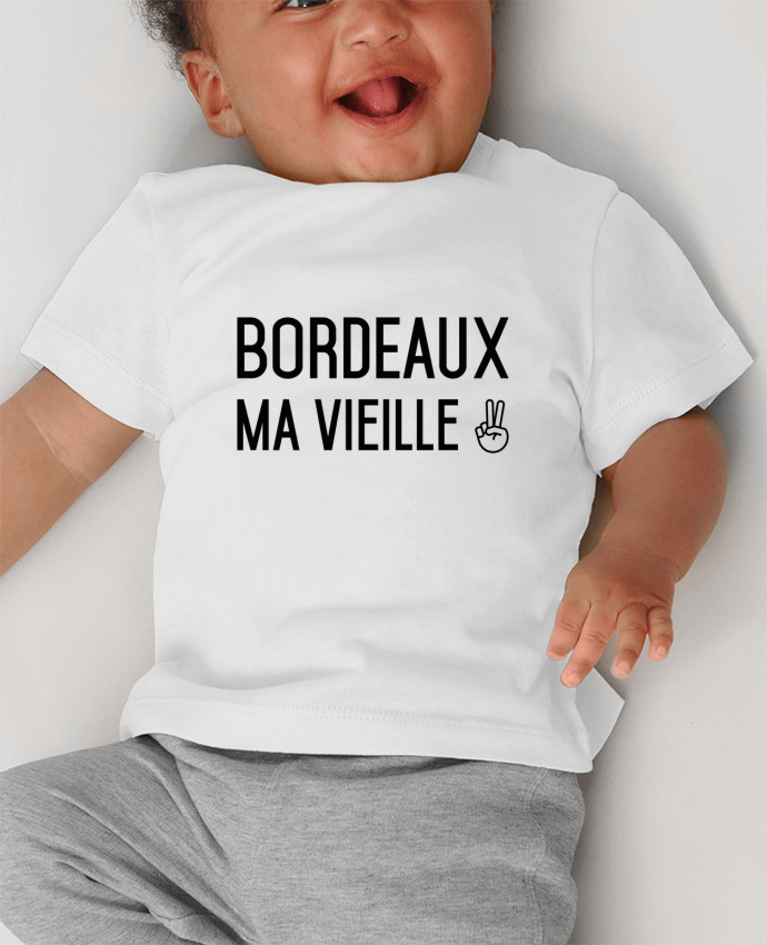 T-shirt bébé Bordeaux ma vieille manches courtes du designer tunetoo