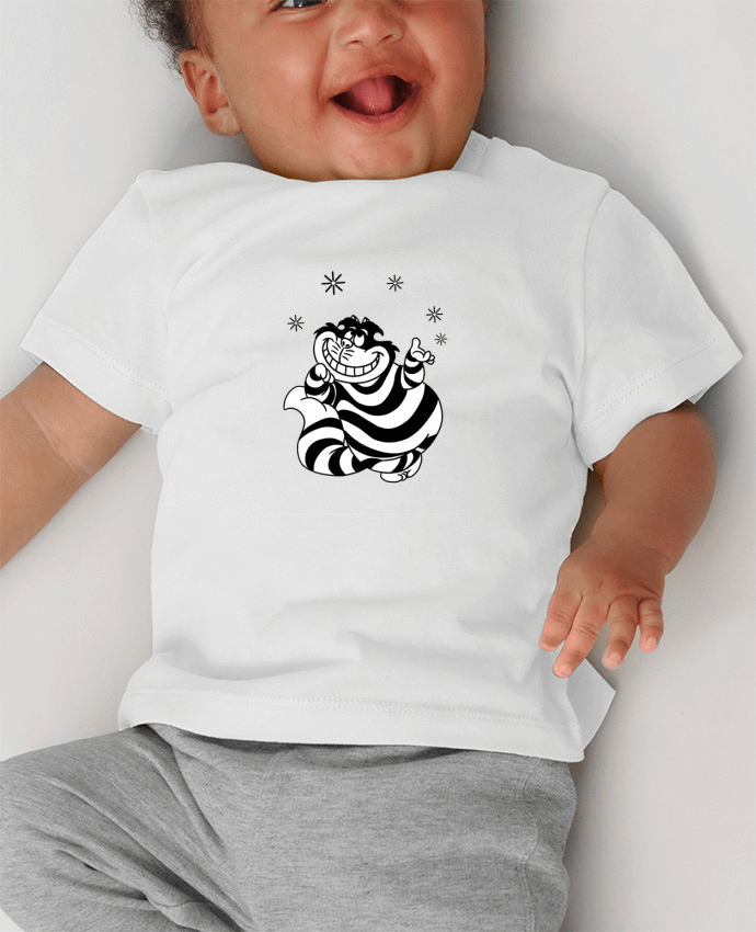 T-shirt bébé Cheshire cat manches courtes du designer tattooanshort