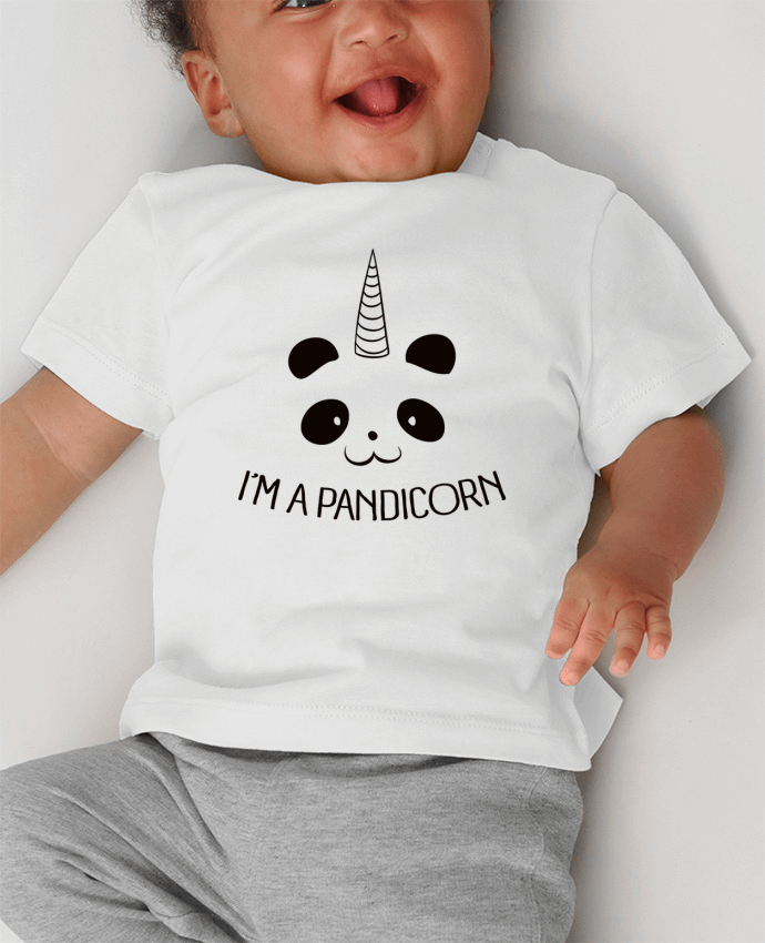 T-shirt bébé I'm a Pandicorn manches courtes du designer Freeyourshirt.com