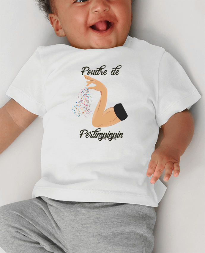 T-shirt bébé Poudre de Perlimpinpin manches courtes du designer tunetoo