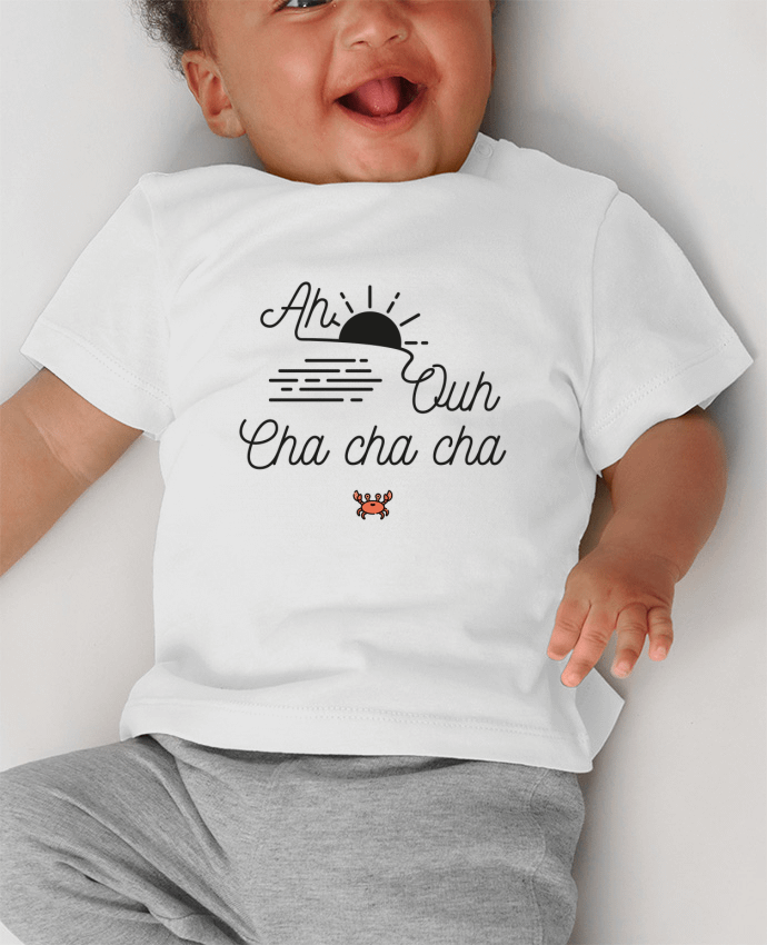 T-shirt bébé Ah ouh cha cha cha manches courtes du designer Folie douce