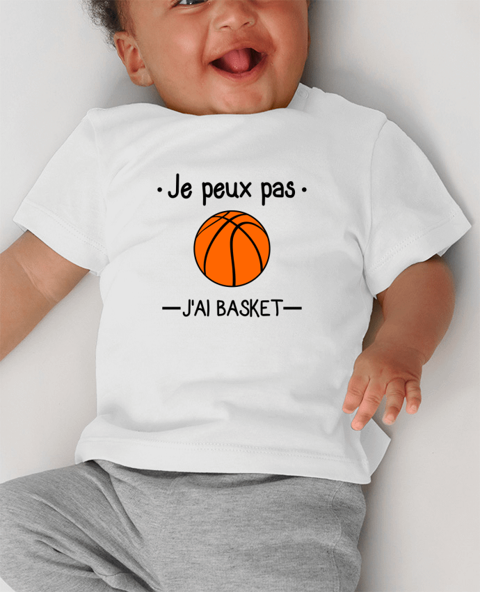 T-shirt bébé Je peux pas j'ai basket,basketball,basket-ball manches courtes du designer Benichan