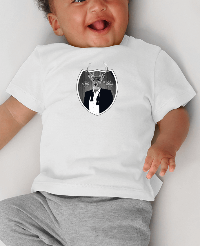 T-shirt bébé Cerf Stay classy manches courtes du designer justsayin