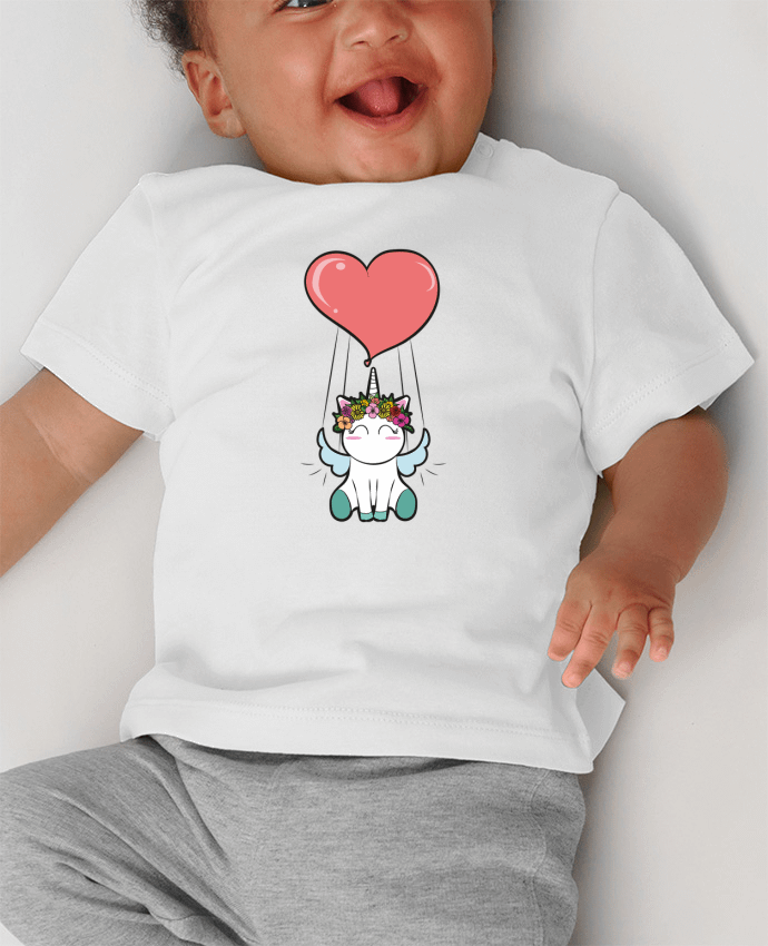 T-shirt bébé Lovely unicorn manches courtes du designer 