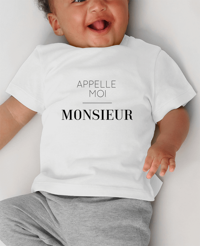 T-shirt bébé Appelle moi Monsieur manches courtes du designer tunetoo