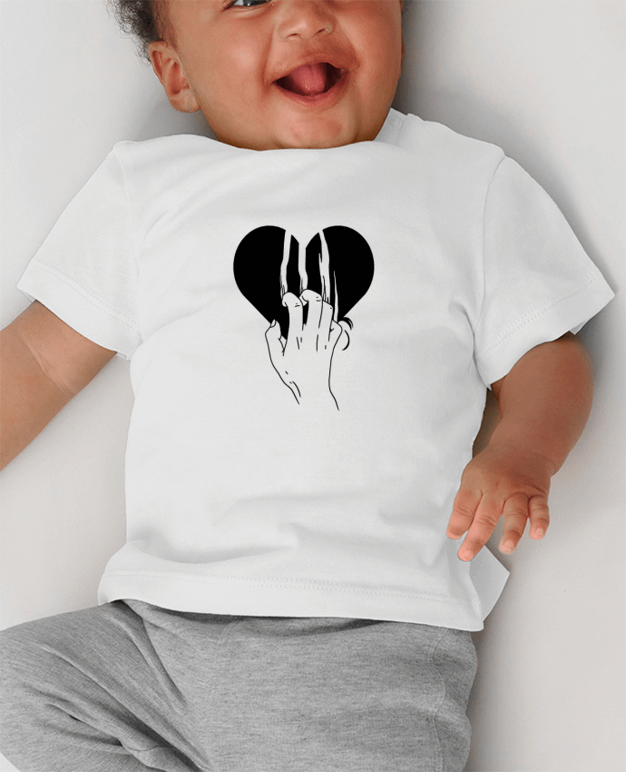 T-shirt bébé Coeur manches courtes du designer tattooanshort